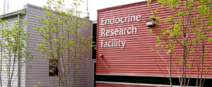 Side of Endocrine Research Facility.