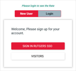 Screenshot of Rutgers Parking Site Login Dialog Box